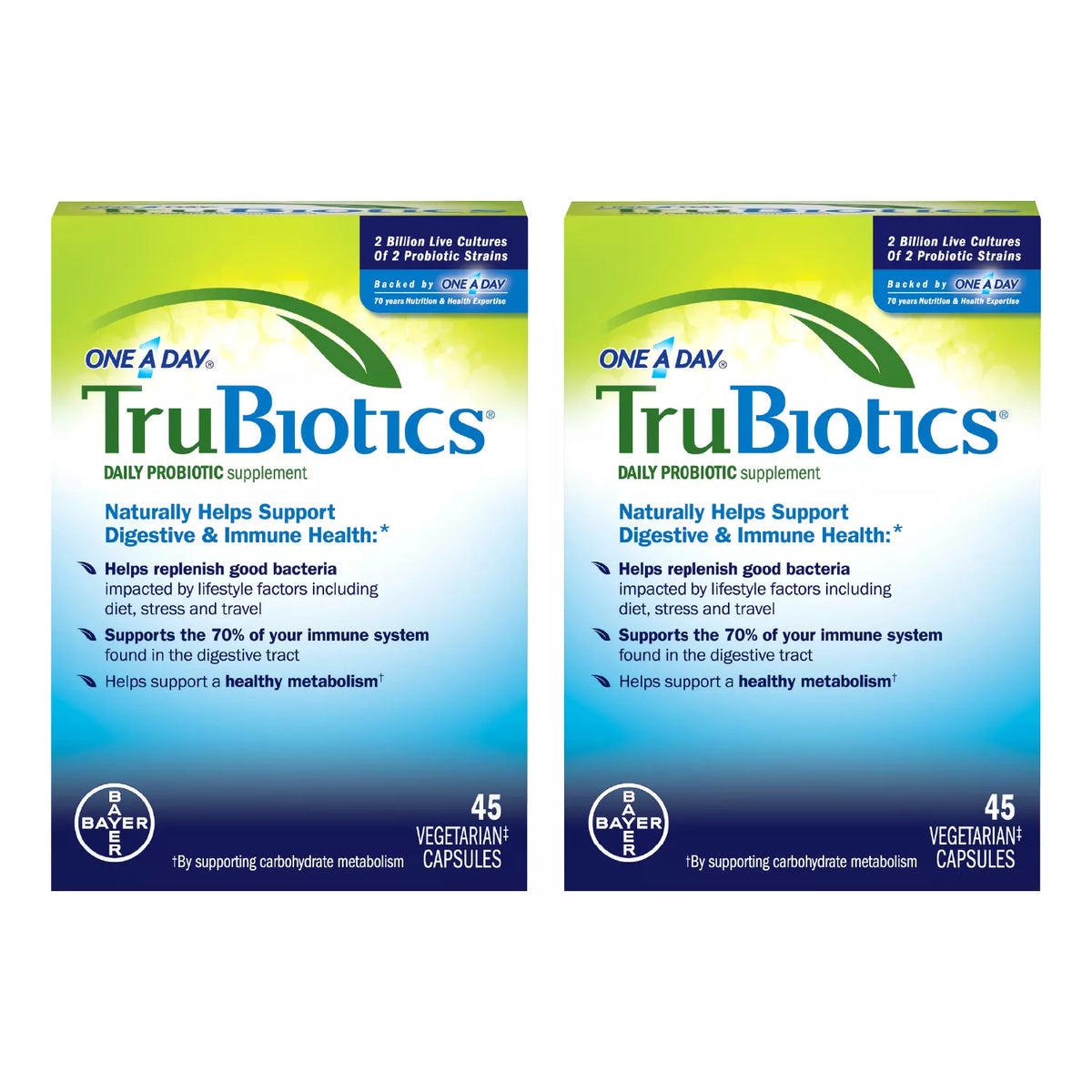 TruBiotics Daily Probiotic Digestive + Immune Support Twin Pack, 2 ea