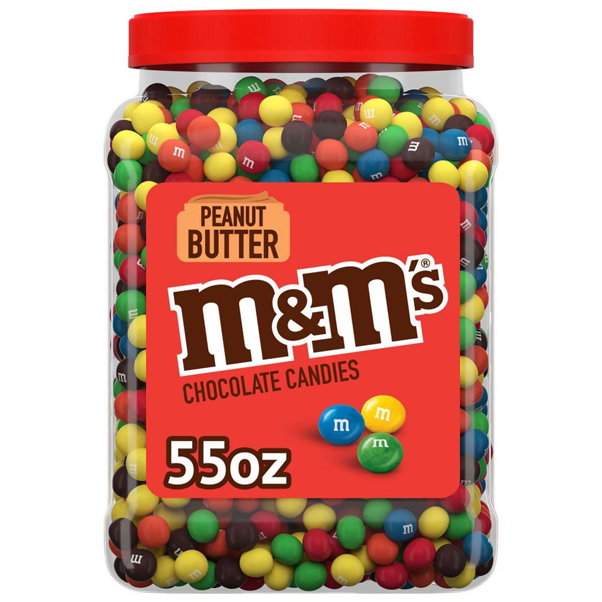 M&M'S Peanut Butter Milk Chocolate Bulk Candy Jar, 55 oz