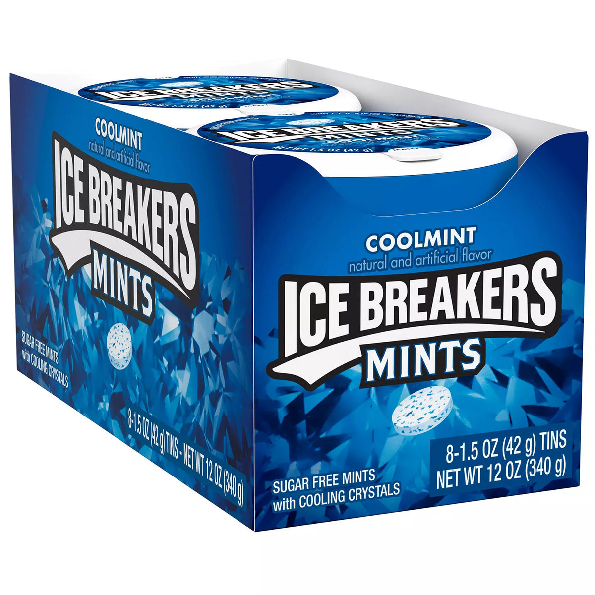 Iced Breakers Cool Mint Sugar-Free Candy Tin Pack, 8 ea