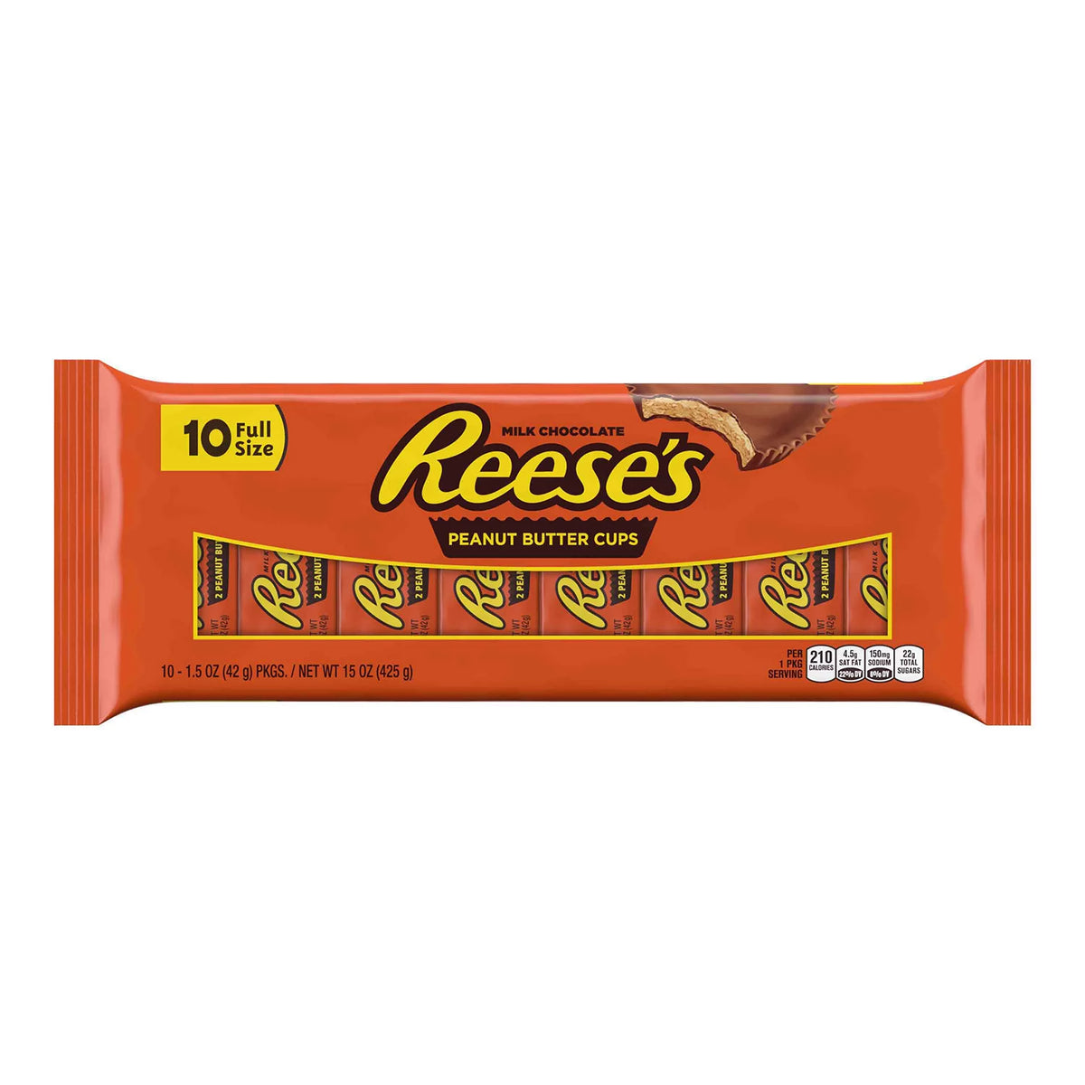 Reese's Milk Chocolate Peanut Butter Cups Candy, 10 ea