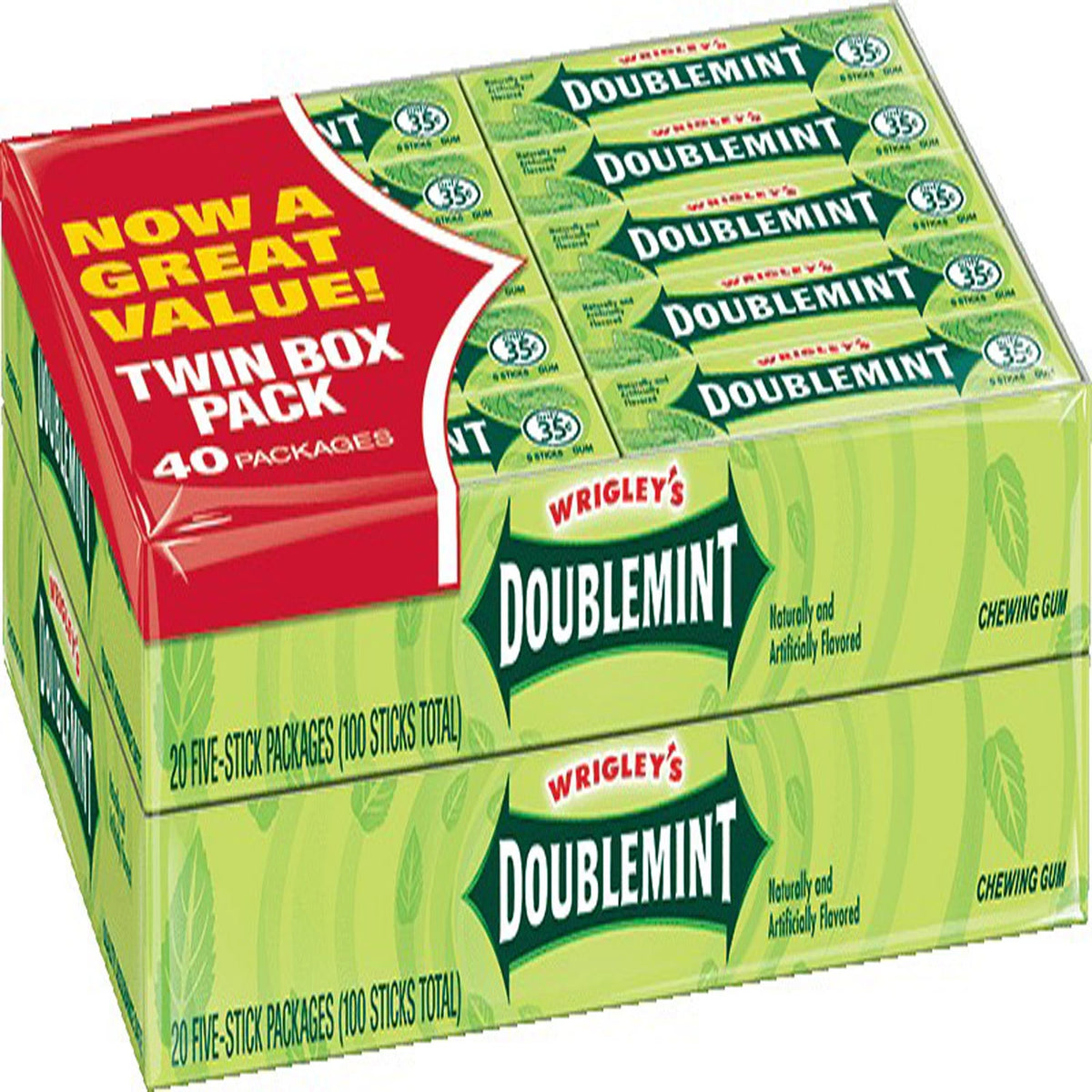 Wrigley's Doublemint Gum Packs, 40 ea