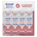 Crest 3D White Brilliance 4% Hydrogen Peroxide Whitening Toothpaste, 4 ea
