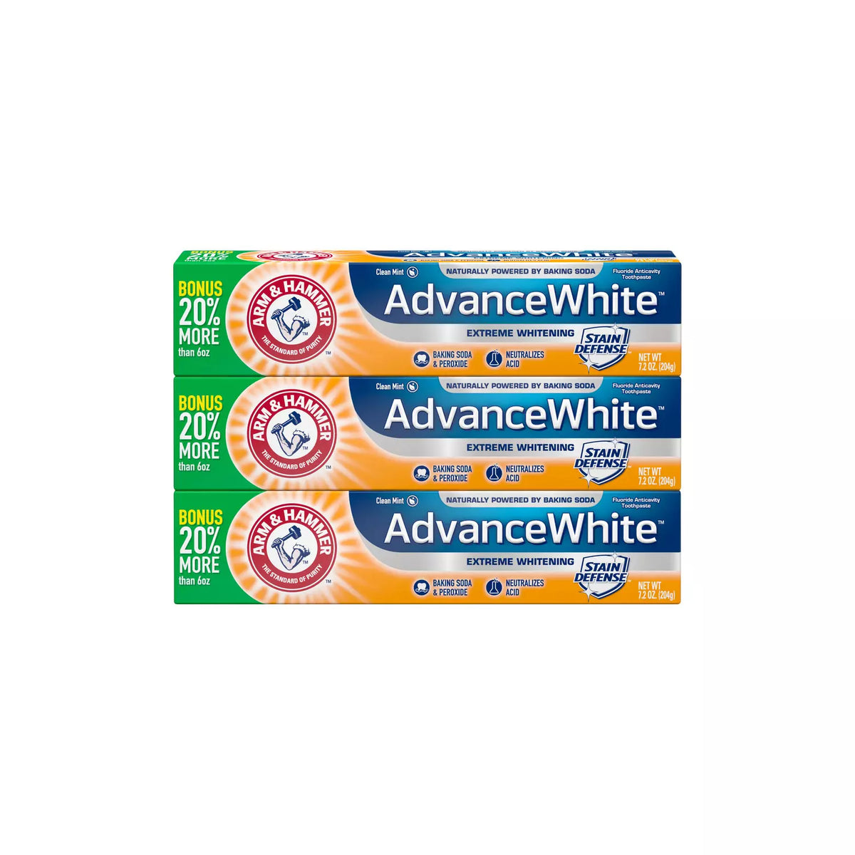 Arm & Hammer Advance White Extreme Whitening Toothpaste Pack, 3 ea