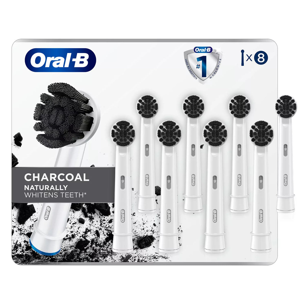 Oral-B Charcoal Electric Toothbrush Replacement Brush Heads Pack, 8 ea