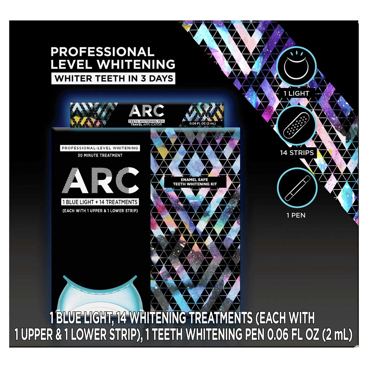 ARC Blue Light Teeth Whitening Kit With Bonus ARC Teeth Whitening Pen, 1 ea