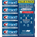 Crest Pro-Health Advanced Whitening Fluoride Toothpaste Pack, 5 ea