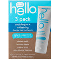 hello Antiplaque + Whitening Toothpaste Pack, Fluoride Free, 3 ea