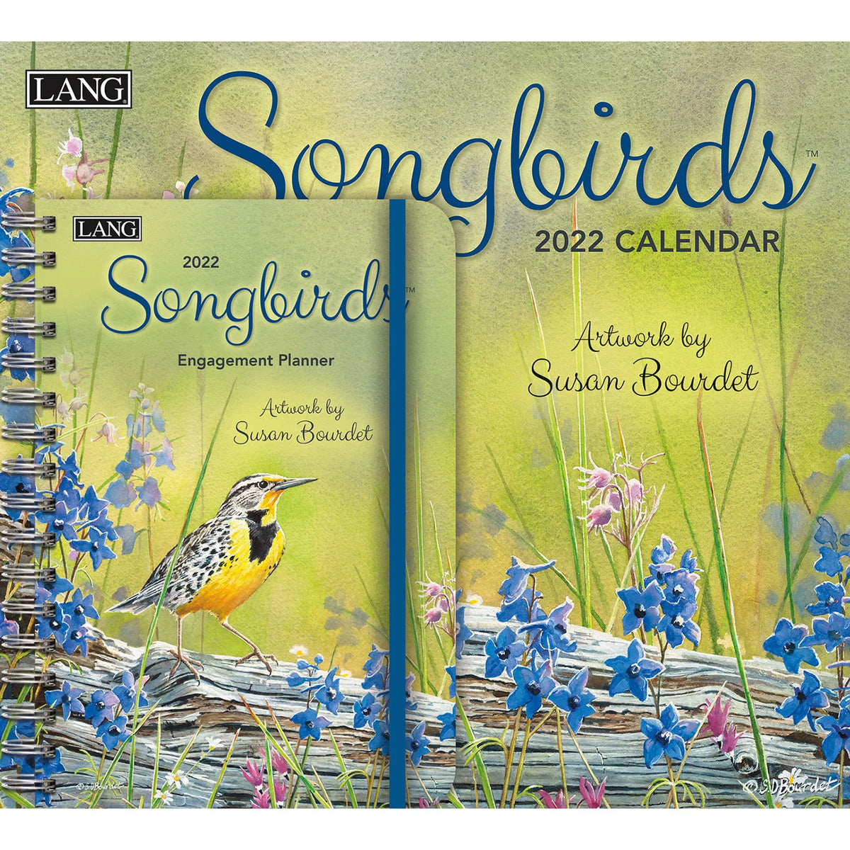 Songbirds Wall Calendar & Engagement Planner Bundle, 1 ea