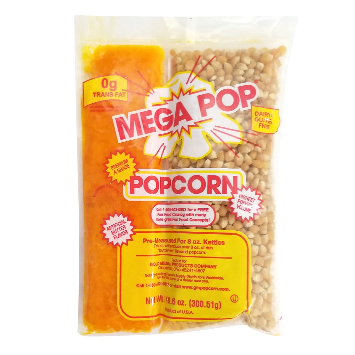Gold Medal Mega Pop Popcorn Kit, 24 ea