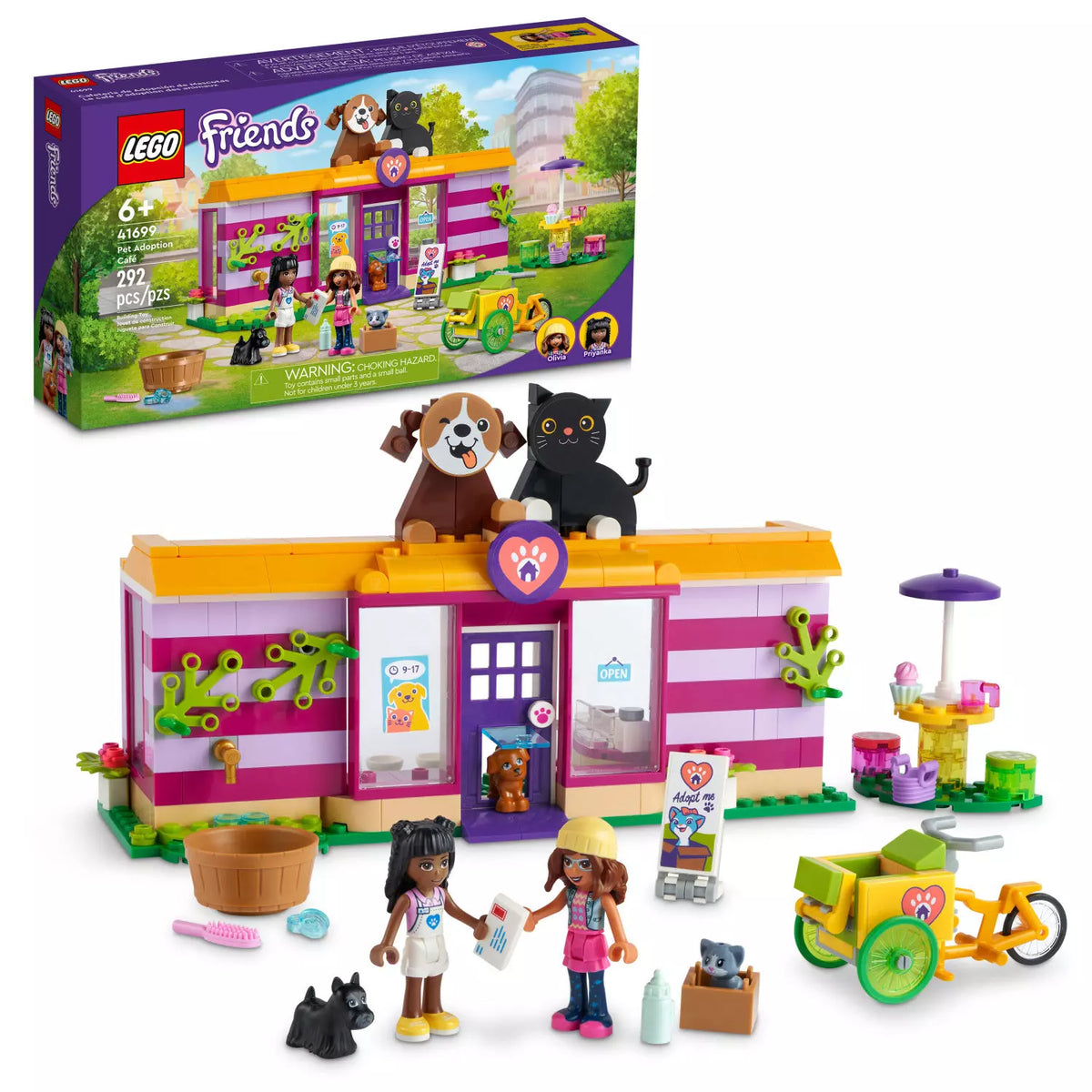 LEGO Friends Pet Adoption Café Building Kit, 1 ea