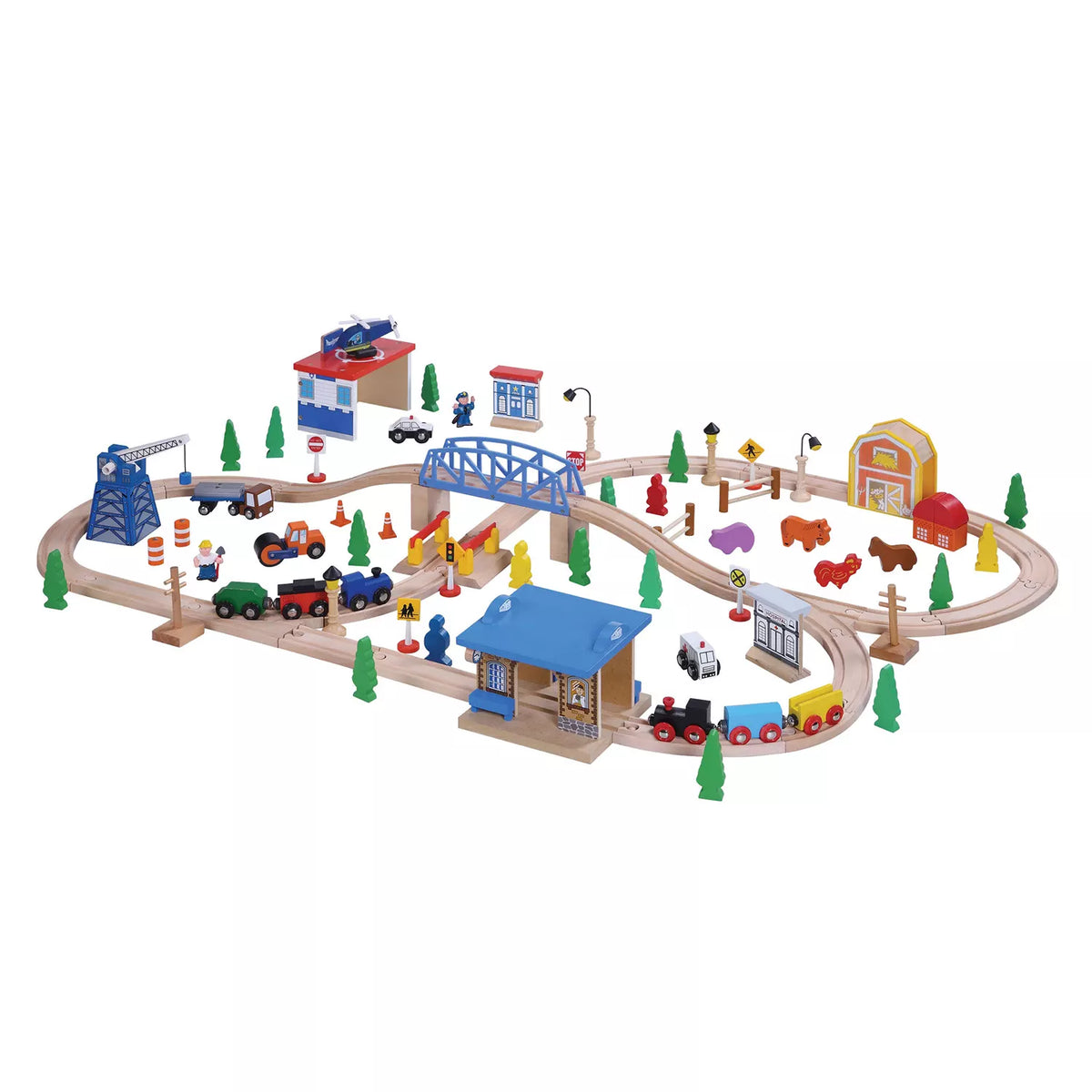 Maxim Enterprise 100 Piece Wooden Train Set, 1 ea