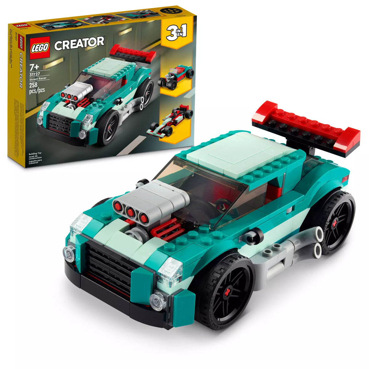 Lego Creator 3 in 1 Street Racer Building Kit With 258 Pieces, 1 ea