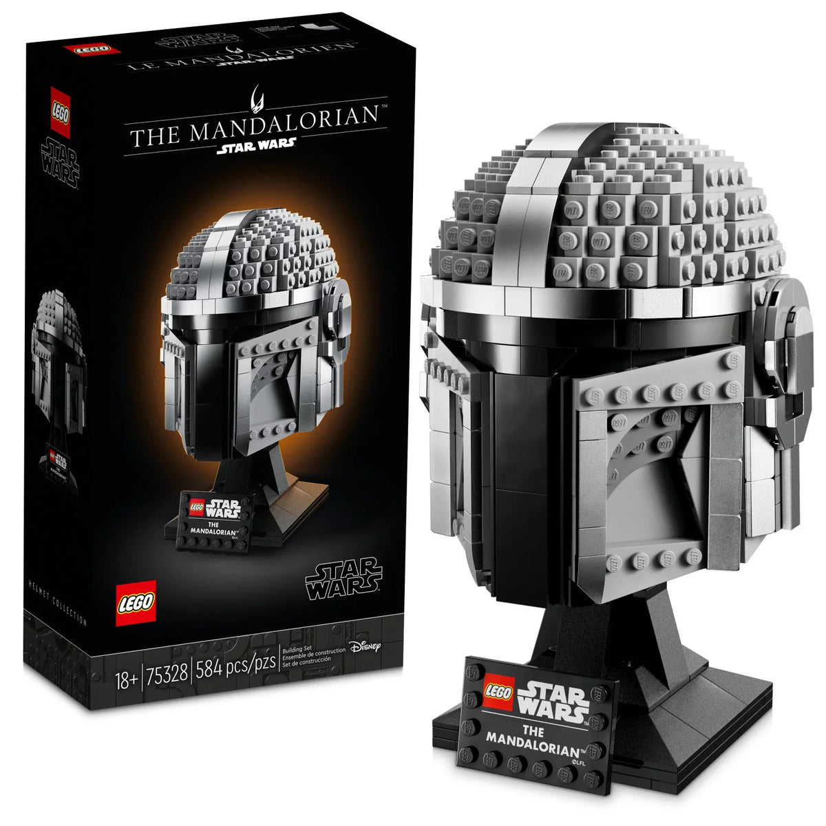 Lego Star Wars The Mandalorian Helmet Building Kit With 584 Pieces, 1 ea