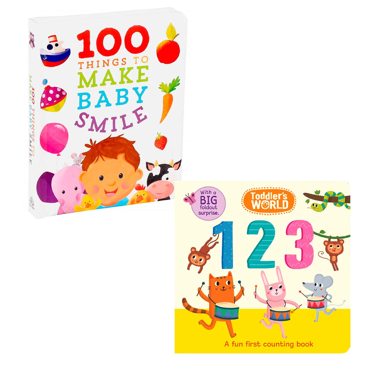 100 First Things to Make Baby Smile & Toddler's World: 123 Book Bundle, 1 ea