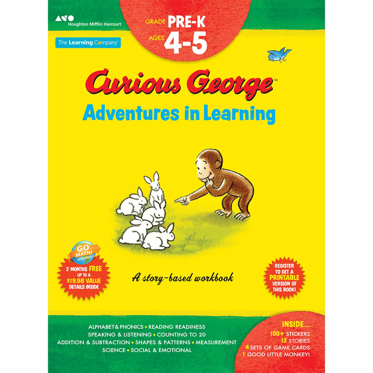 Curious George Adventures in Learning, Pre-K: Story-Based Learning, 1 ea