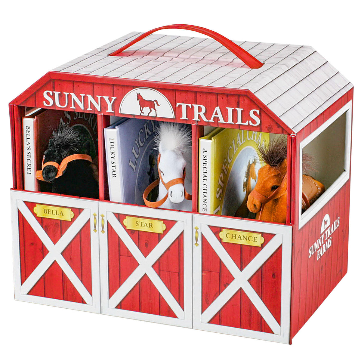 Sunny Trails Farms 3 Books & Play Horse Stable Barn Playset, 1 ea