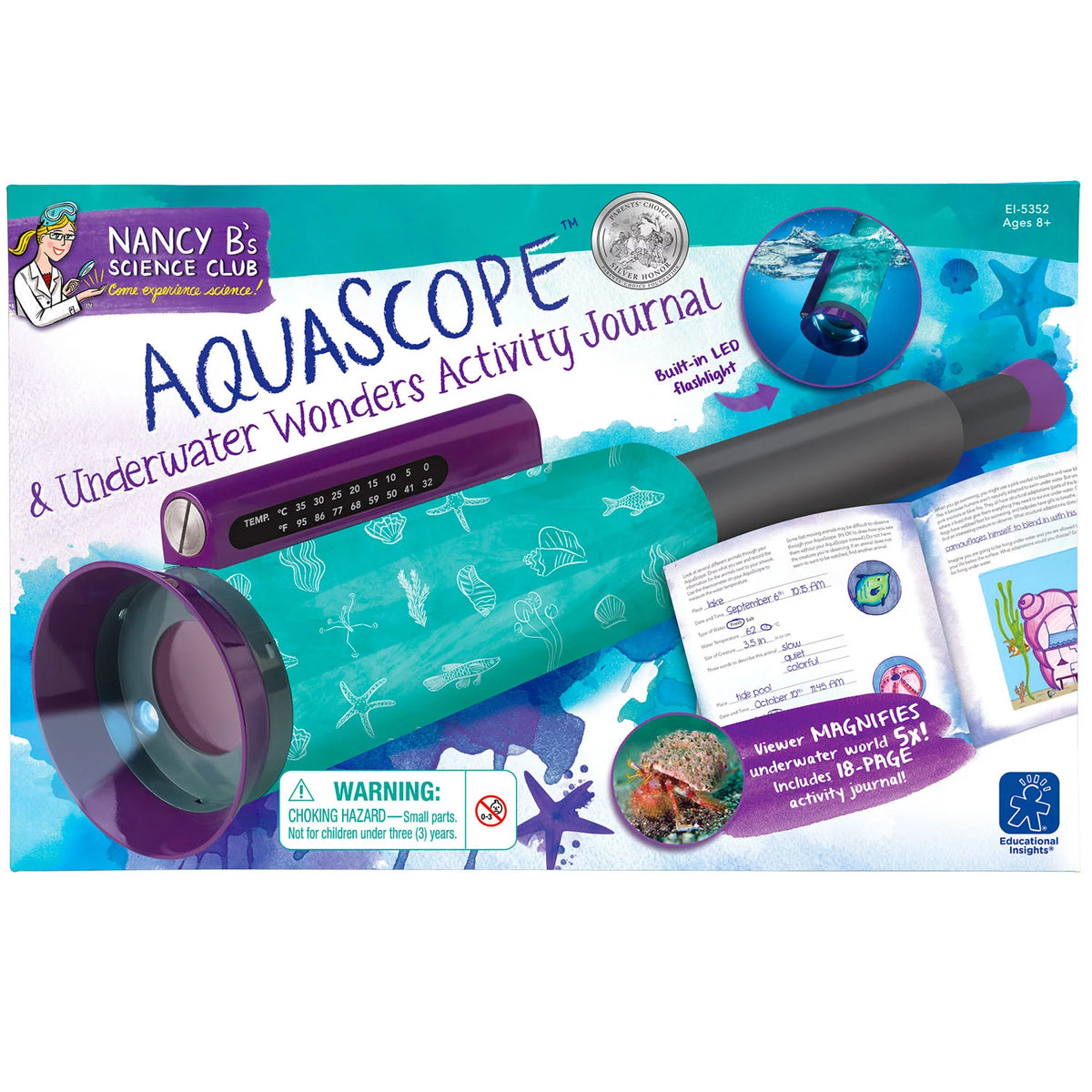 Nancy B's Science Club Aqua Scope & Underwater Wonders Activity Journal, 1 ea