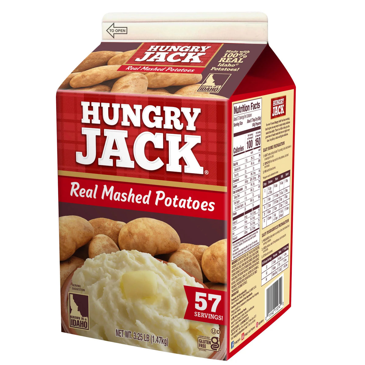 Hungry Jack Mashed Potatoes Box, 1 ea