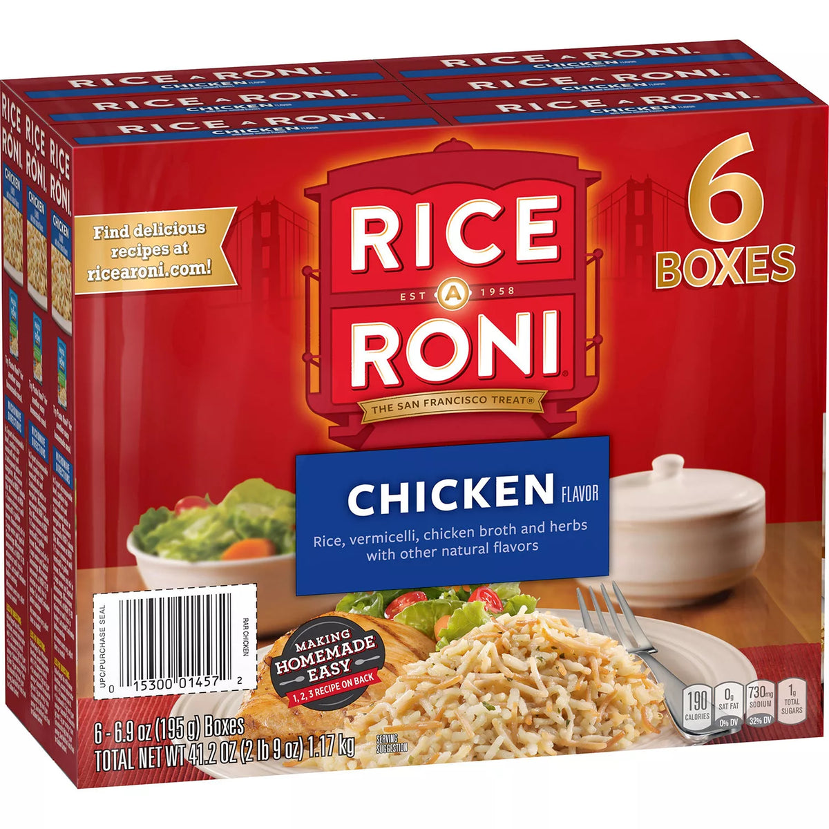Rice-A-Roni Rice & Vermicelli Mix, Chicken, 6 ea