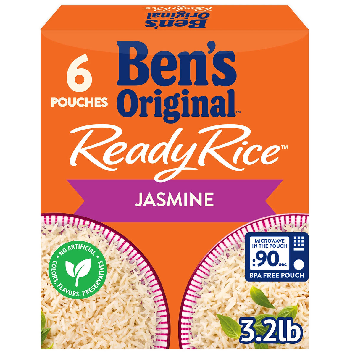 Ben's Original Ready Jasmine Rice Bag, 6 ea