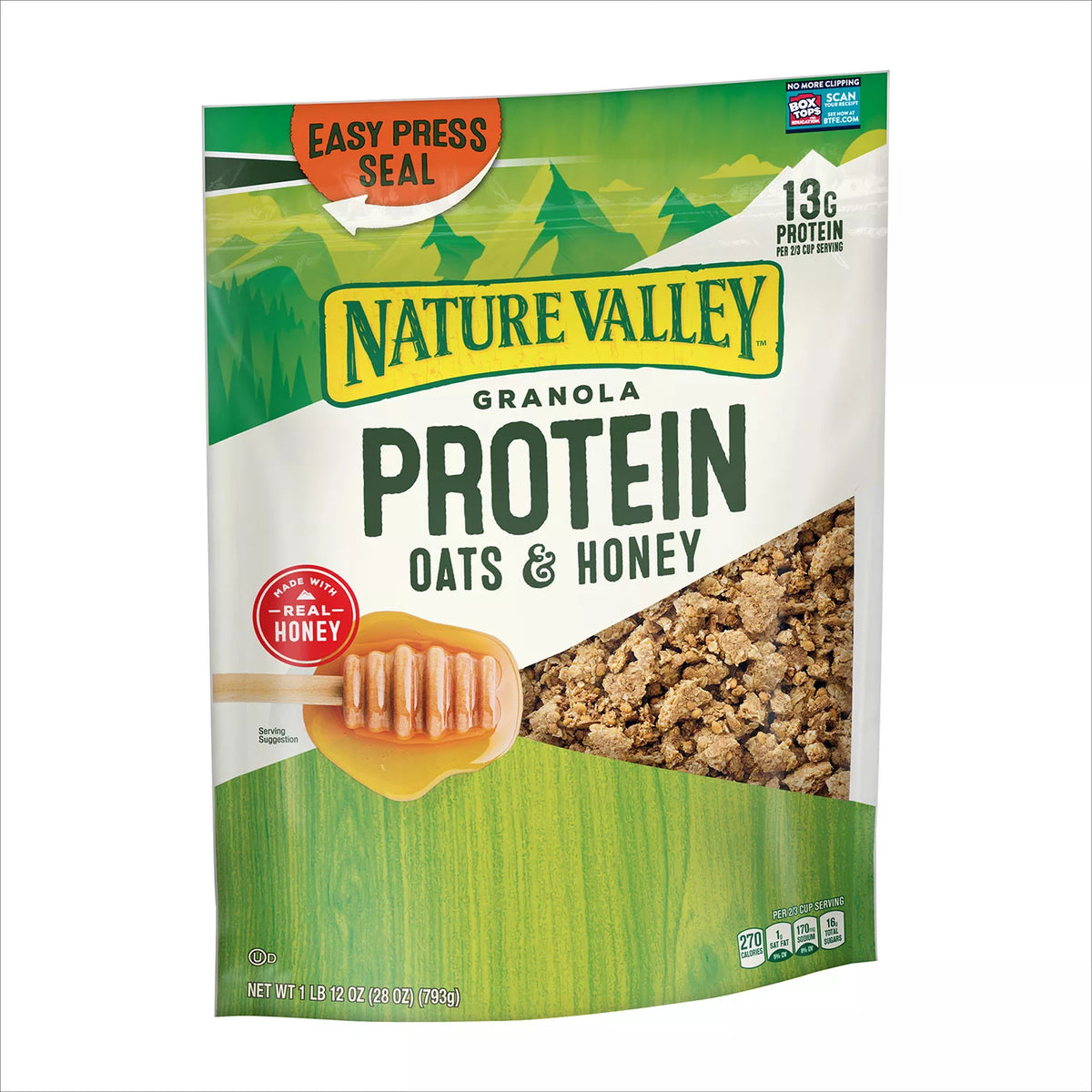 Nature Valley Oats 'n Honey Protein Granola Cereal, 28 oz