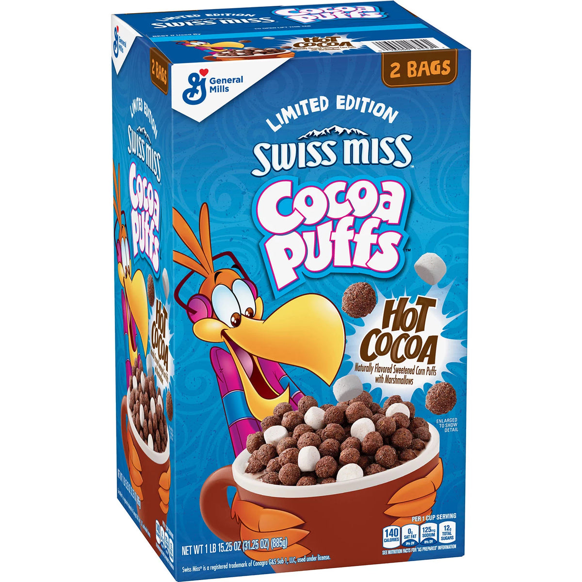 Swiss Miss Cocoa Puffs Hot Cocoa Cereal Pack, 2 ea