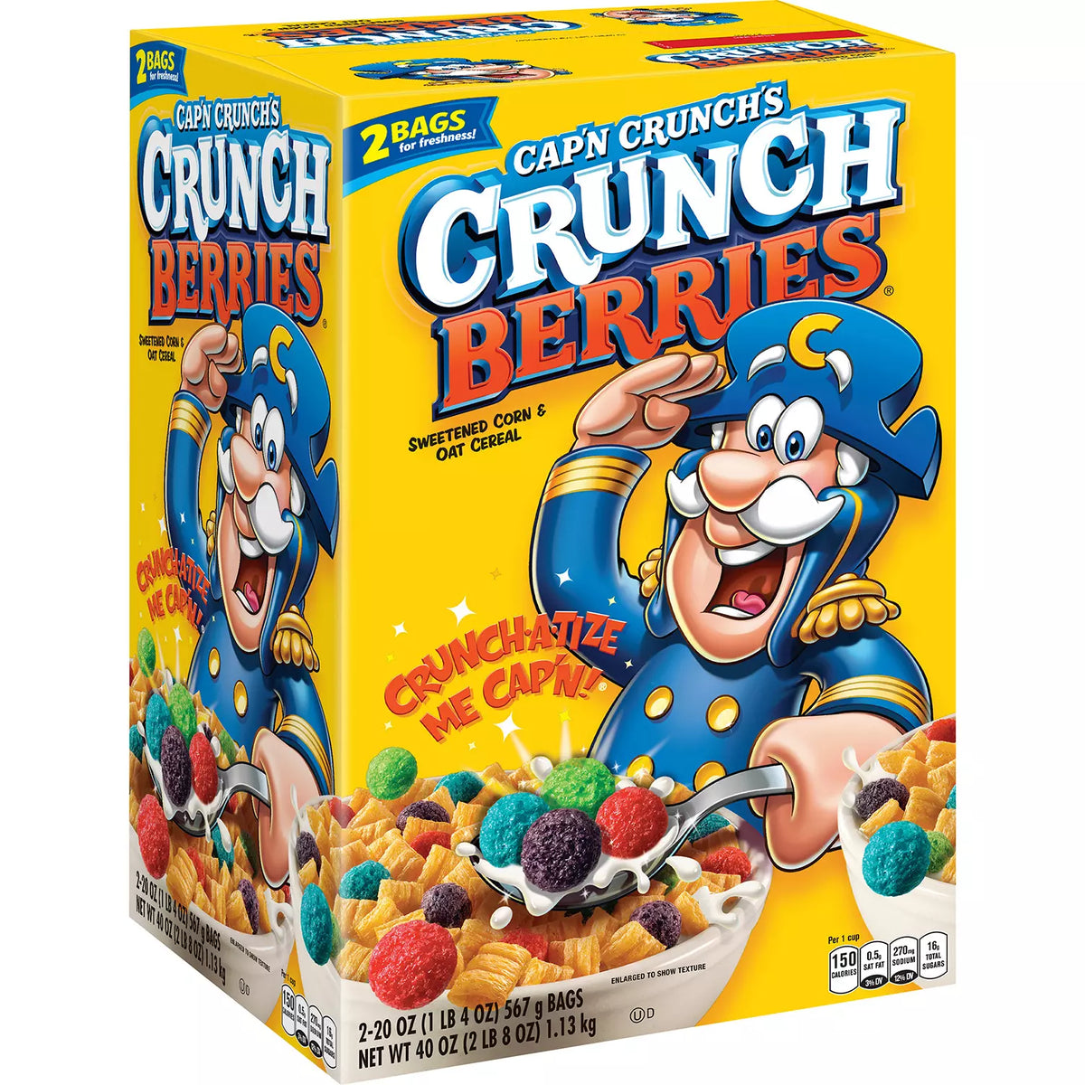 Cap'n Crunch's Crunch Berries Cereal Pack, 40 oz