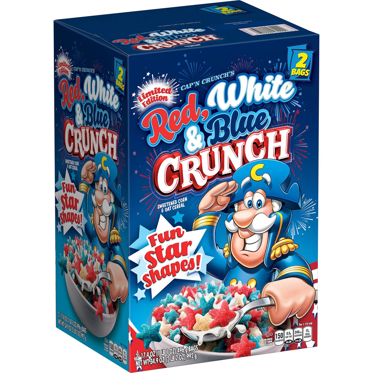 Cap'n Crunch's Red, White and Blue Crunch Cereal Pack, 2 ea