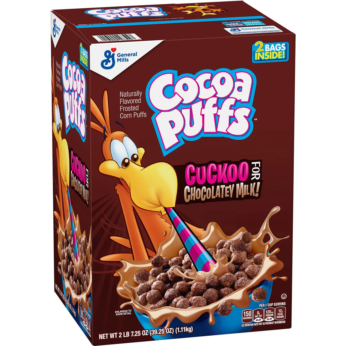 Cocoa Puffs Chocolate Breakfast Cereal Pack, 2 ea