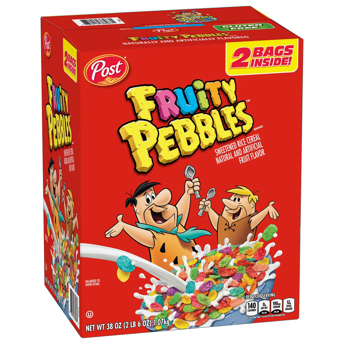 Fruity Pebbles Breakfast Cereal, 38 oz