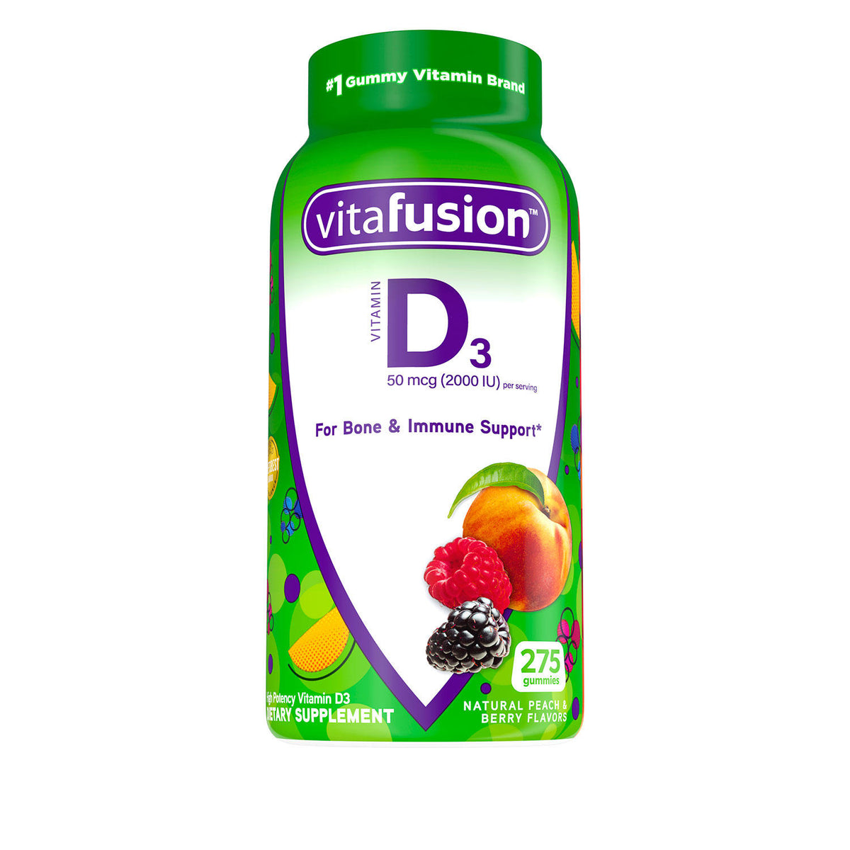 Vitafusion Vitamin D3, 2000 IU Adult Gummies, 275 ea