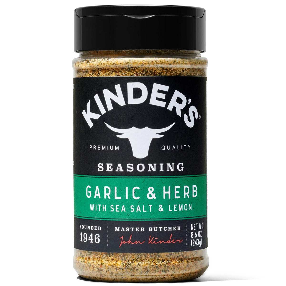 Kinder's Garlic and Herb with Sea Salt and Lemon Pepper Seasoning Blend, 8.6 oz