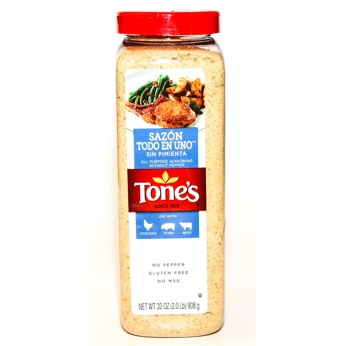 Tone's Sazon All-Purpose Seasoning Without Pepper, 32 oz