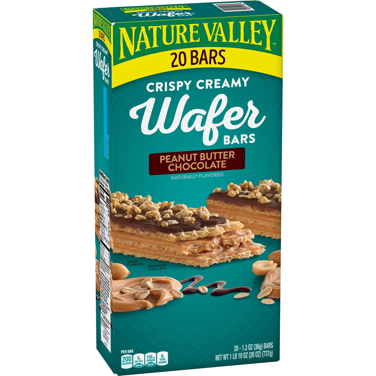 Nature Valley Peanut Butter Chocolate Wafer Bar, 20 ea