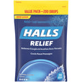 Halls Relief Menthol-Lyptus Cough Drops, Value Pack, 200 ea
