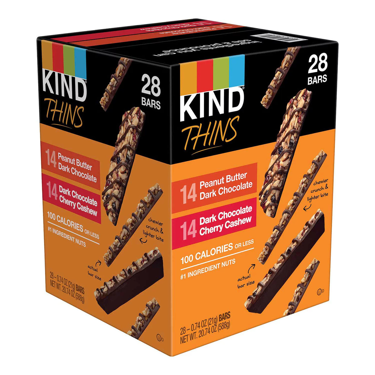 Kind Thins Bars Variety Pack, 28 ea