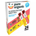 Pure Organic Layered Fruit Bars, Variety Pack, 24 ea