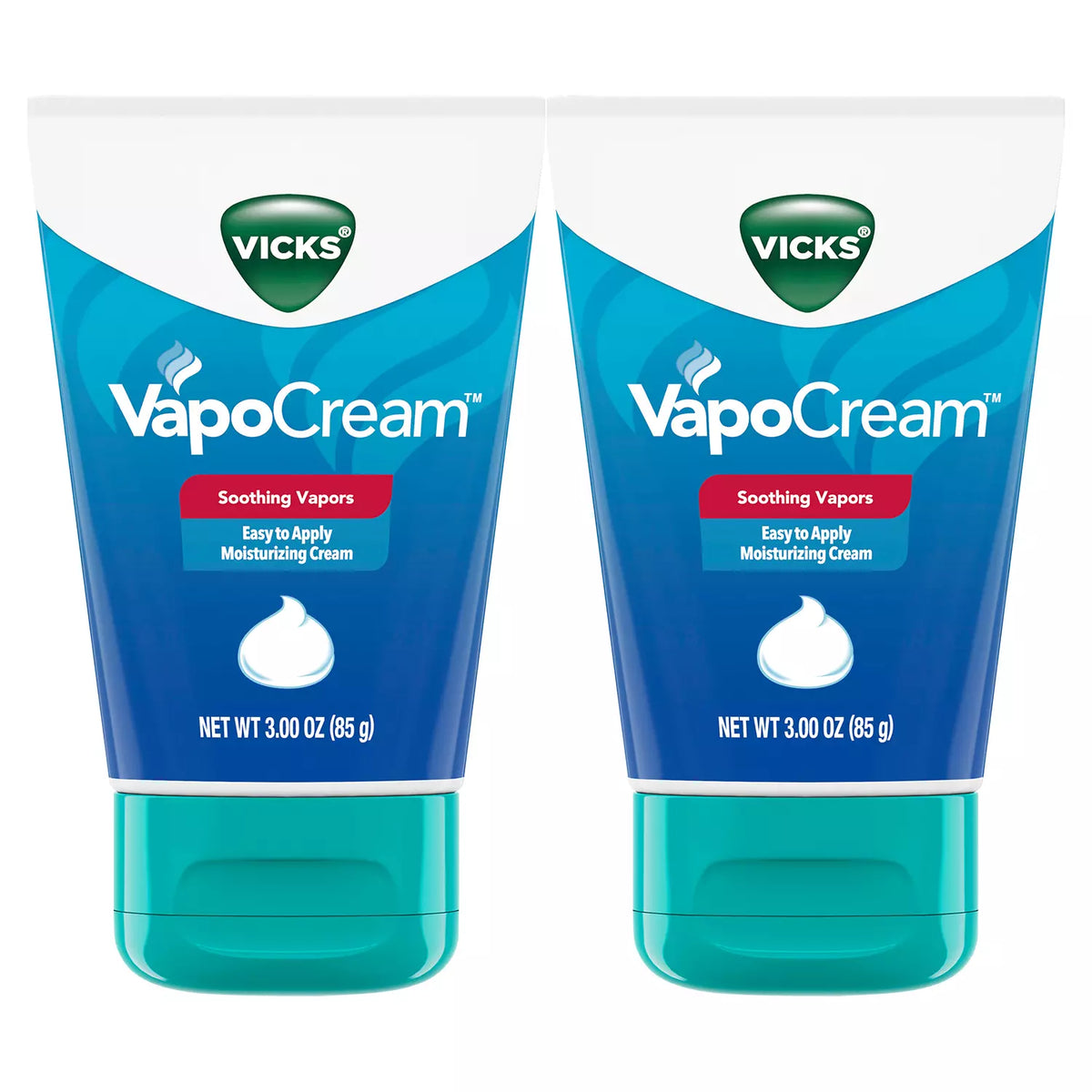 Vicks VapoCream Twin Pack, Soothing and Moisturizing Vapor Cream, 2 ea