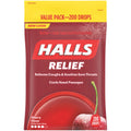 Halls Relief Cough Drops, Cherry, 200 ea