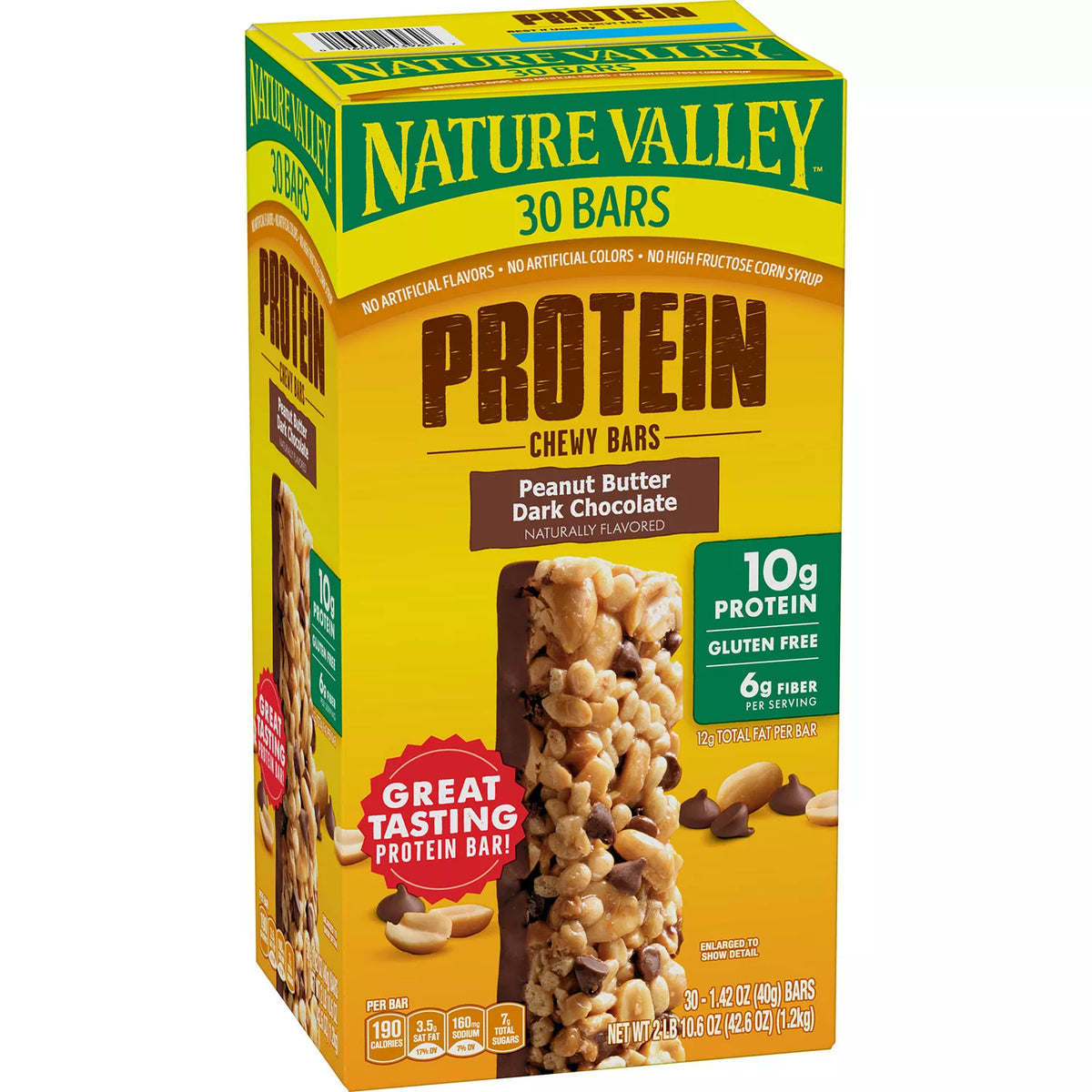 Nature Valley Peanut Butter Dark Chocolate Protein Chewy Bar Pack, 30 ea