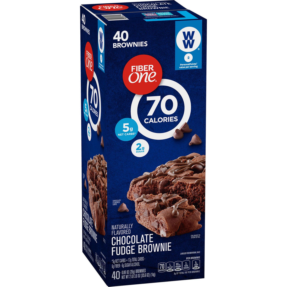Fiber One Chocolate Fudge Brownies Pack, 40 ea