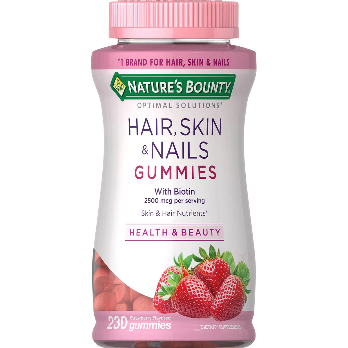 Nature's Bounty Hair, Skin, and Nails Vitamin Gummies With Biotin, 230 ea
