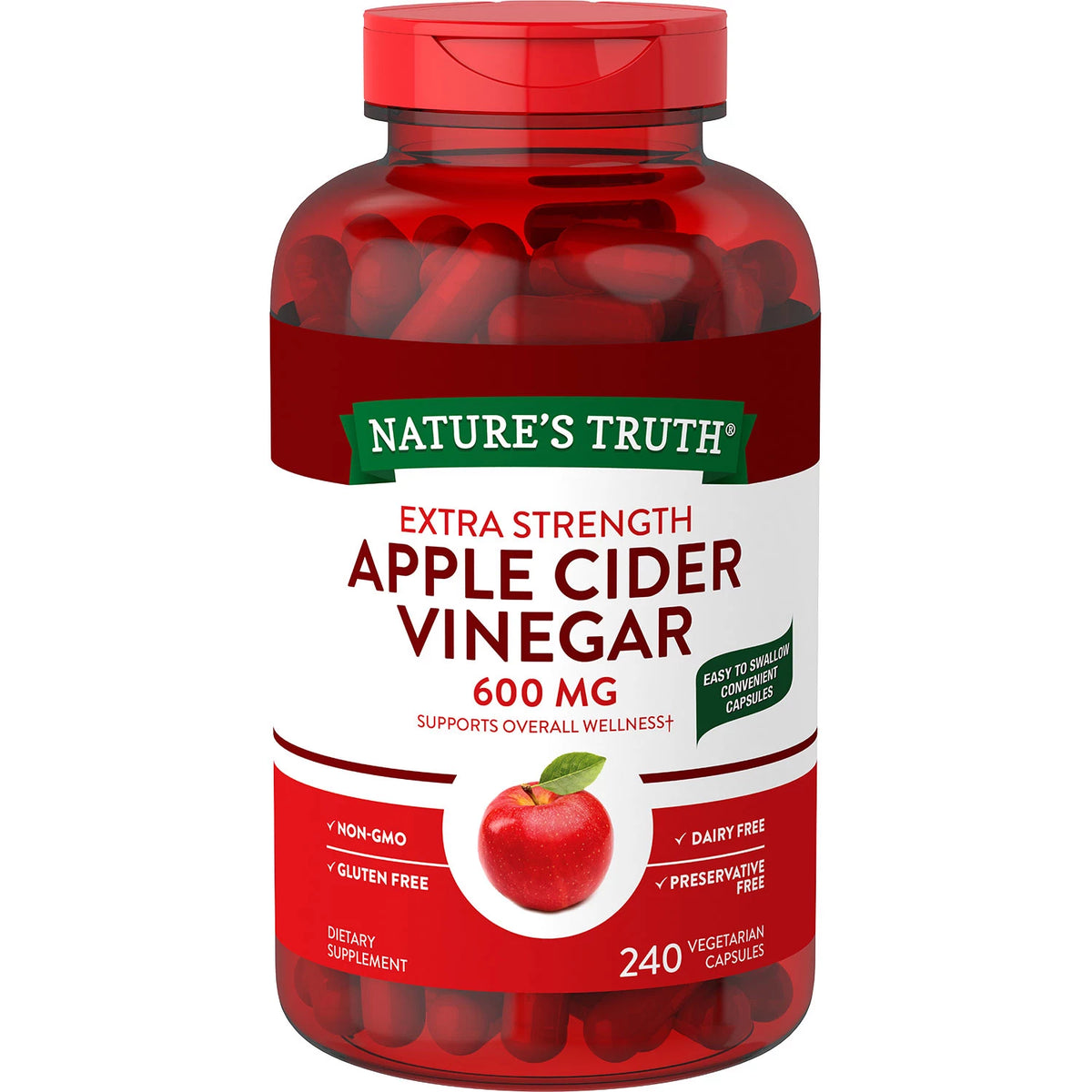Nature's Truth Apple Cider Vinegar Capsules, 240 ea