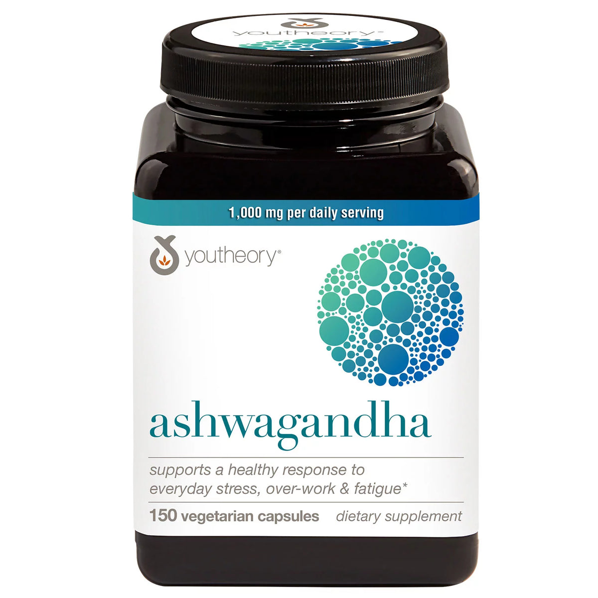 Youtheory Ashwagandha Supplements, 150 ea