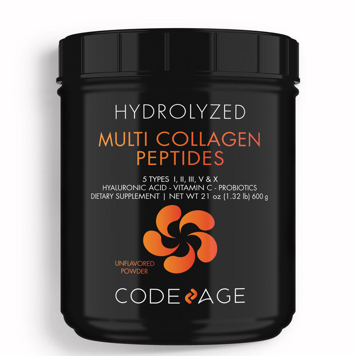 Codeage Multi Collagen Peptides + Powder, Unflavored, 21.6 oz