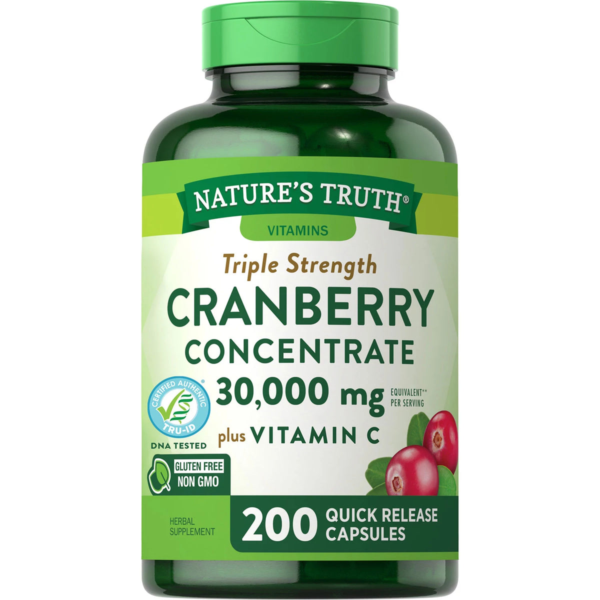 Nature's Truth Triple Strength Cranberry Concentrate Capsules, 200 ea