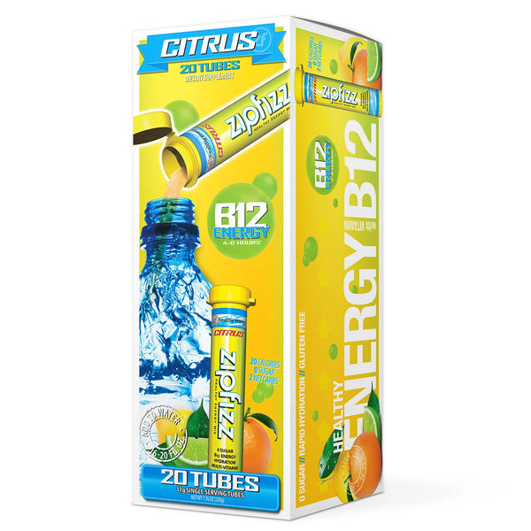 Zipfizz Energy Drink Mix, Citrus, 20 ea