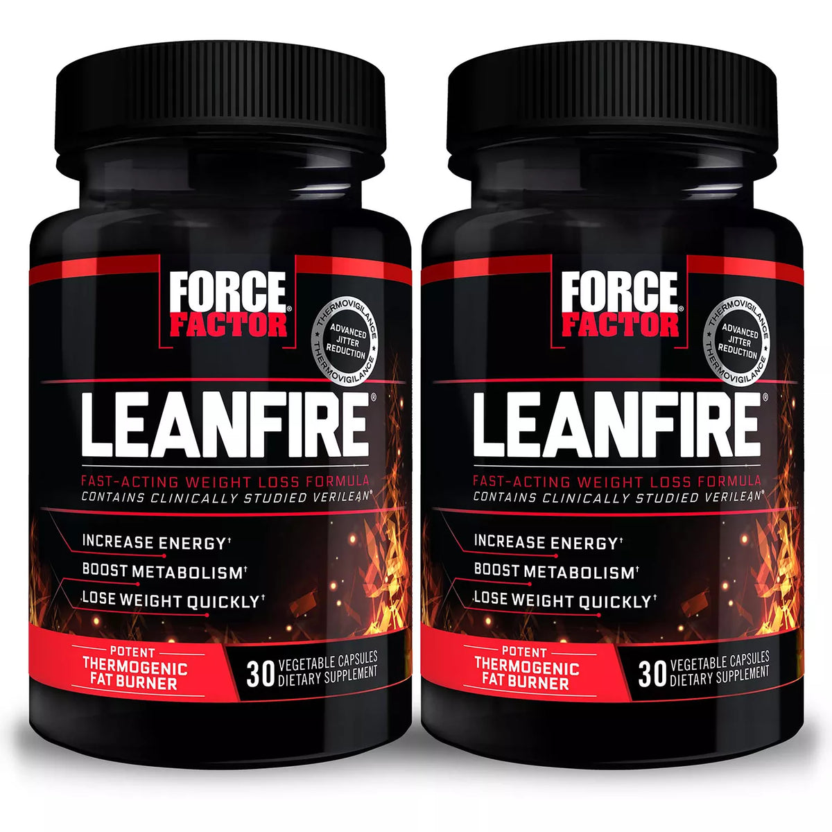 Force Factor LeanFire Thermogenic Fat Burner Twin Pack, 2 ea