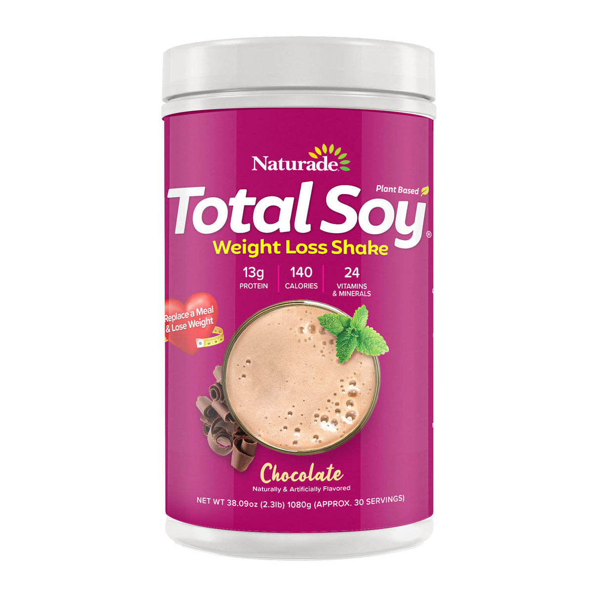 Naturade Total Soy Weight Loss Shake, Chocolate, 38.09 oz