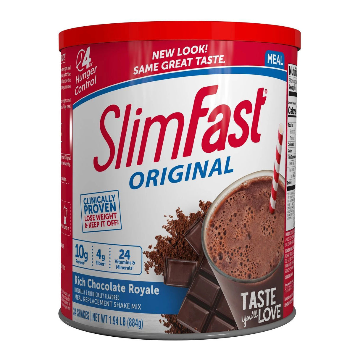 SlimFast Original Shake Mix, Chocolate Royale, 31.18 oz